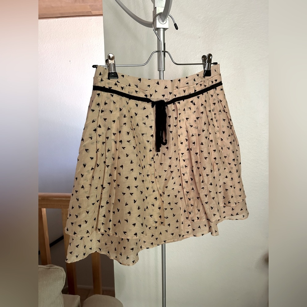 Skirt with birds print